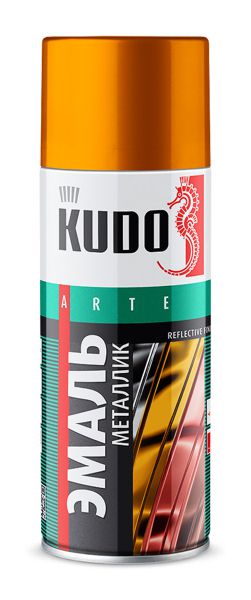 Kudo 1028 Эмаль аэрозоль универсальная золото глянцевая (ф.-520 мл)