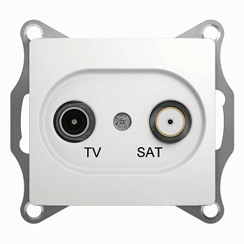 Розетка TV-SAT оконечная 1DB GLOSSA белая GLS000197