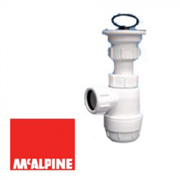 McALPINE Сифон с выпуском и пробкой  1 1/2"-40 /MRSK2