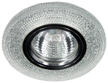 Светильник точечный MR16 прозрачный с LED подсветкой 3вт/FT976