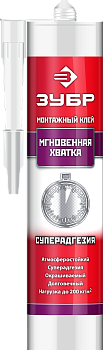 Клей ЗУБР 300мл прозрачный мгновенная хватка 41334