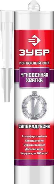 Клей ЗУБР 300мл прозрачный мгновенная хватка 41334