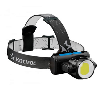 Фонарь налобный Космос КОСH5WLi-On 3W+5COB 5W, micro USB