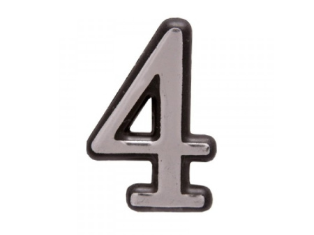 Цифра "4" Хром