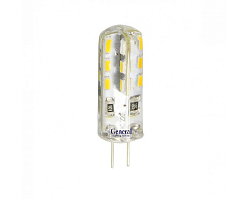 Лампа LED G4 3Вт/220В/2700К/теплый цвет/силикон/GENERAL 
