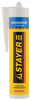 Герметик STAYER MASTER 260мл санитарный прозрачный 41215-2