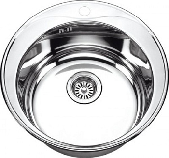 Мойка круглая нержавеющая D51  0.6*165 ECO