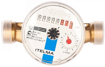 Счетчик  ITELMA  3/4" для холодной воды без сгонов