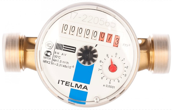 Счетчик  ITELMA  3/4" для холодной воды без сгонов
