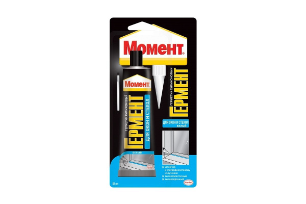 Герметик"Момент Гермент"для окон и стекол,  белый 85 мл