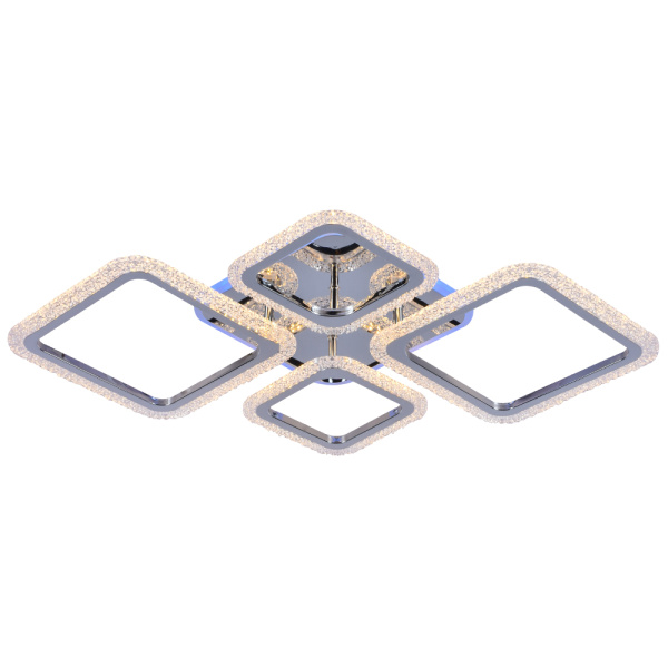 Светодиодная люстра 8015/2+2 WHT 88W+12W RGB