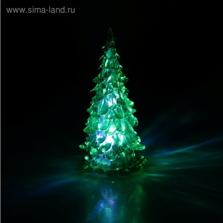 Игрушка световая "ЕЛКА"13см. батарейки в комплекте.1LED.RGB.зеленая.726656