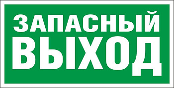 Табличка "Запасный ВЫХОД" 300*150мм