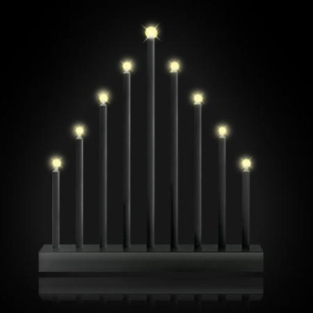 Горка Рождественская пластик 9LED черн 270х60х295 мм AA*4шт (нет в компл)