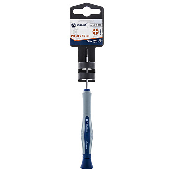 Отвертка для точных работ КОБАЛЬТ Ultra Grip PH 00 х 50 мм CR-V, двухкомпонентная рукоятка/245-251