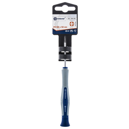 Отвертка для точных работ КОБАЛЬТ Ultra Grip PH 00 х 50 мм CR-V, двухкомпонентная рукоятка/245-251