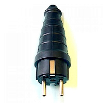 Вилка с заземлением IP44 черная/Mennekes/10754