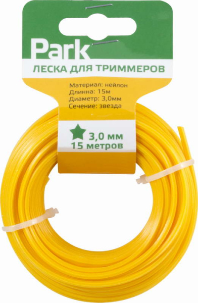 Леска для триммеров Park 3,0мм, 15м, звезда/d990592