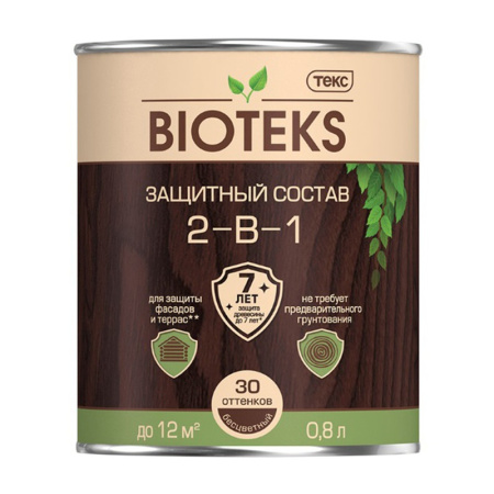 Антисептик Текс БИОТЕКС состав 2 в 1 КЛАССИК махагон (0,8 л)