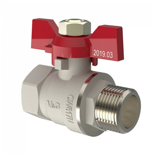 Кран шаровой ВхН V&G Optima (ручка-бабочка) 1/2" VG-101101