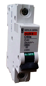 Автом.выключатель С60А 1п 40А/Merlin Gerin/23855