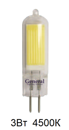 Лампа LED  GU5.3  3Вт/220В/4500К/холодный цвет/GENERAL***