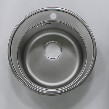 Мойка врезная FABIA 490 (08*180) Графит + сифон с переливом