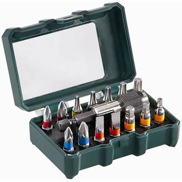 Набор бит METABO 25мм (PH,PZ,SL,H,T) 15шт/626703000