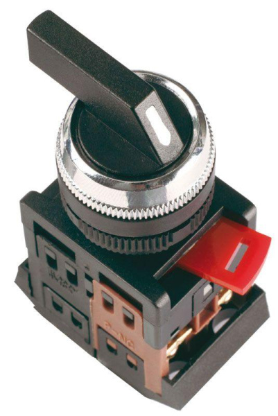Переключатель АLCLR-22  3 положения (I-0-II) 1з1р/черный/TDM