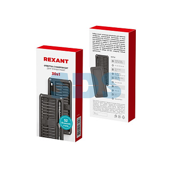 Набор отверток для точных работ REXANT XA-02, 30 предметов/12-4752