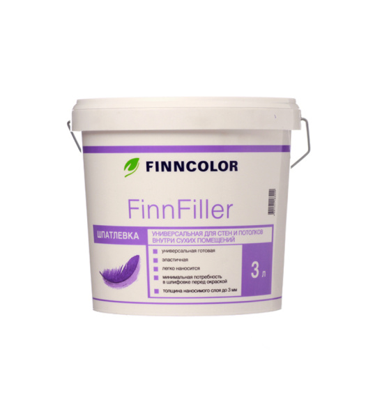 ФИННКОЛОР шпатлевка финишная FINNFILLER 3 л