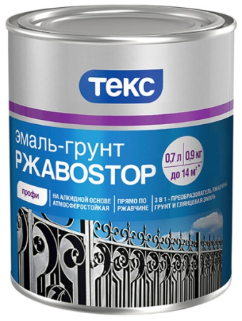 Грунт-эмаль по ржавчине Текс РжавоStop коричневый (0,9 кг)