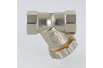 Фильтр косой Valtec  1/2"  В-В с заглушкой,  никель /FT.193