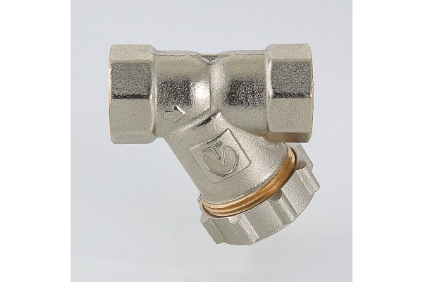 Фильтр косой Valtec  1/2"  В-В с заглушкой,  никель /FT.193