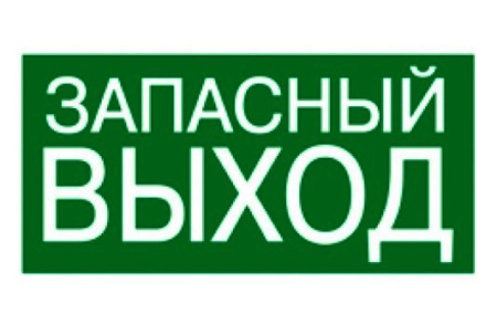 Табличка "Запасный ВЫХОД" 200*100мм