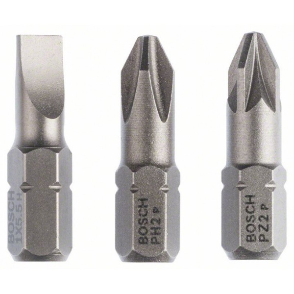 Набор бит BOSCH 25мм S1.0*5,5/PH2/PZ2 /2607001766