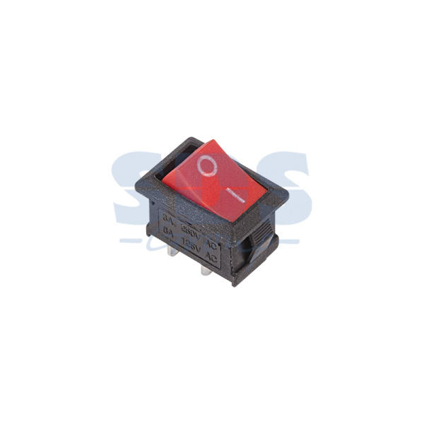 Микро выключатель красный 6А/220/2к/ON-OFF 