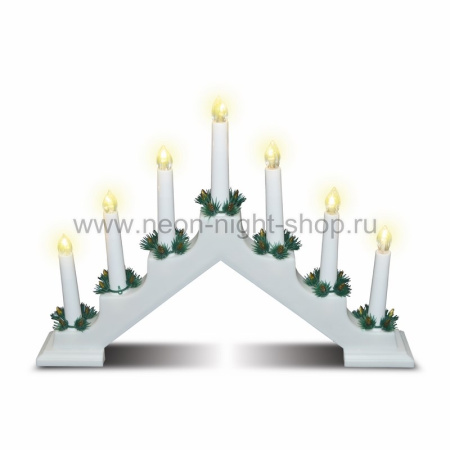 Neon-night Новогодняя горка 7 свечек LED,   Теплый белый 501-081, шнур 2 м, IP20, 501-081 Neon Night