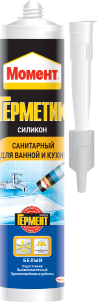 Герметик "Момент Гермент" Санитарный для ванной и кухни  белый 280 мл