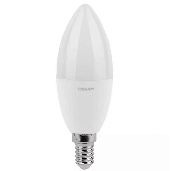Лампа светодиодная свеча  7W Е14/3000К/560Лм/теплый свет/OSRAM