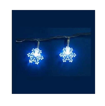 Гирлянда ULD-S0280-020 "Снежинки" 20 LED белый 2,8.м 8 режимов