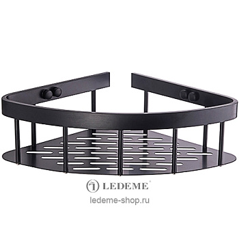 Полка LEDEME угловая,  черный/L5507-1