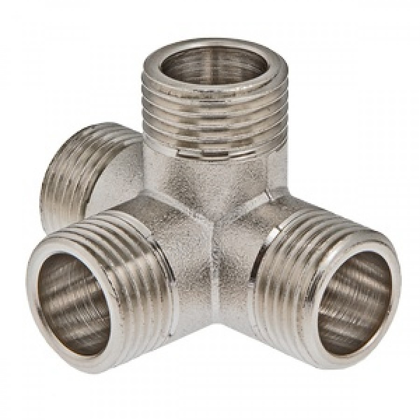 Крестовина двухплоскостная 1/2" НАР.Р никель /661
