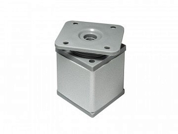Ножка для корпусной мебели FF-100 40*40 h50-70 квадрат.пластик.матовый хром 120986