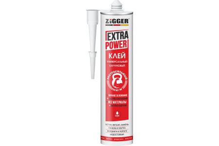 Клей каучуковый экстрасильный  бежевый 380гр Zigger Extra Power