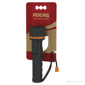 Фонарь Рекорд  ММ-0203,3 светодиода., 2xR6, резиновый
