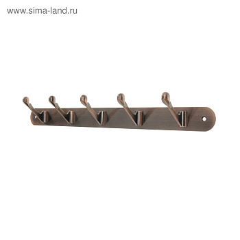 Вешалка 5 рожков медь К162