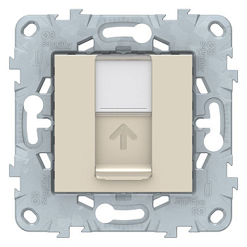 Розетка компьютерная 1-я RJ45кат,5е бежевая/UNICA NEW