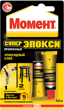 Клей "Момент Супер Эпокси" прозрачный в шприце 6 мл/3005897