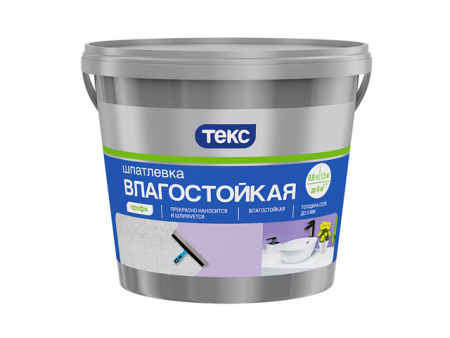 Шпатлевка влагостойкая акрилатная "ПРОФИ" (0,9 кг.) "Текс"